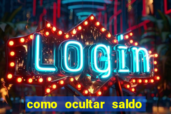 como ocultar saldo na betfair